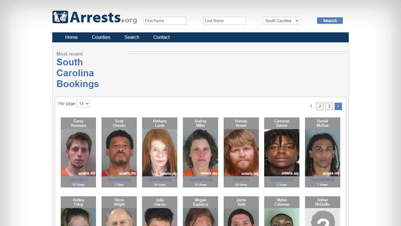 South Carolina Arrests and Inmate Search